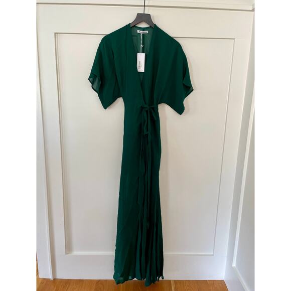 Reformation Winslow Dress Emerald Green Size XS - Picture 3 of 5